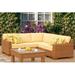 Bay Isle Home™ St George 5 Piece Sectional w/ Cushion Synthetic Wicker/All - Weather Wicker/Wicker/Rattan | 30 H x 88 W x 88 D in | Outdoor Furniture | Wayfair
