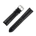 Hirsch Paul Alligator Embossed Performance Watch Strap with Buckle in Black (20mm M, Silver Buckle)