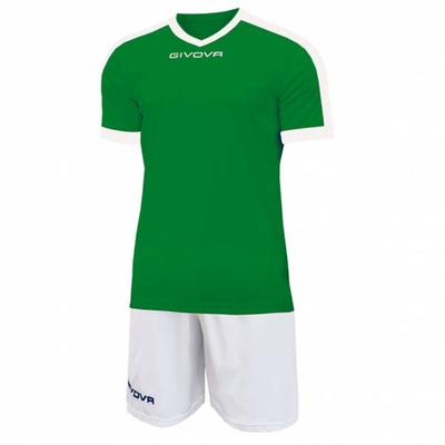 Givova Kit Revolution Fußball Trikot mit Shorts grün weiß