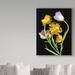 Trademark Fine Art 'Tulips 2' Graphic Art Print on Wrapped Canvas in Black/Yellow | 24 H x 18 W x 2 D in | Wayfair ALI34389-C1824GG