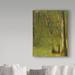 Trademark Fine Art 'The Forest at Pontaubert' Oil Painting Print on Wrapped Canvas Metal in Green | 32 H x 24 W x 2 D in | Wayfair BL02041-C2432GG