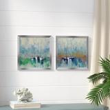Longshore Tides Boats in the Harbor II 2 Piece Framed Painting Print Set Paper in Gray | 16.5 H x 33 W x 1 D in | Wayfair LNTS4830 44483056