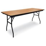 McCourt Manufacturing Rectangular Folding Table Metal in Brown/Red | 30 H x 96 W x 30 D in | Wayfair 70000LWC