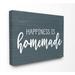Gracie Oaks Happiness is Homemade by Lettered & Lined - Textual Art Print on Canvas Wood in Brown | 10 H x 15 W x 0.5 D in | Wayfair