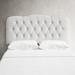 Birch Lane™ Michaela Panel Headboard Upholstered/Metal/Cotton in White | 51 H x 74 W x 4 D in | Wayfair WRLO3546 40574679