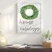 The Holiday Aisle® 'Home for the Holidays Wreath Christmas' Graphic Art Print Canvas in Green | 15 H x 10 W x 1.5 D in | Wayfair THLY1751 44223155