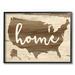 Stupell Industries Home Distressed Wood Us Map Oversized Textual Art Wood in Brown | 16 H x 20 W in | Wayfair brp-1926_fr_16x20
