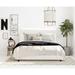 Sand & Stable™ Arianna Standard Bed Upholstered/Cotton in White | 51 H x 56 W x 78 D in | Wayfair WRLO6947 40764074