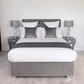 Divan Bed Base Wrap Deep Fit Valance in Double Bed Size in Charcoal Grey 19" (48cm) to Fit Base upto 45cm Deep