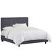 Brayden Studio® Tufted Low Profile Standard Bed Upholstered/Cotton in Black | 54 H x 56 W x 78 D in | Wayfair BRSD2134 25540656