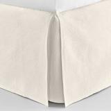 Peacock Alley Montauk Paneled 22" Bed Skirt Cotton in White | 75 D in | Wayfair MNT-5T PEA