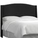 House of Hampton® Danicah Nail Button Wingback Headboard Upholstered/Polyester in Black | 56 H x 60 W x 10 D in | Wayfair WRLO6591 40760873