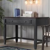 Bay Isle Home™ Willman Solid Wood Writing Desk Wood in Green | 32 H x 47.5 W x 23.75 D in | Wayfair BAYI6100 34762114