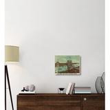 East Urban Home "Brooklyn Bridge' Print on Wrapped Canvas in Brown/Green | 17 H x 22 W x 2 D in | Wayfair 41734B16F659447A93EF1F13F6582B99