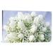 East Urban Home 'Bouquet of White Tulips & Baby's Breath' Photographic Print, Wood in Green | 20 H x 30 W x 1.5 D in | Wayfair URBP2008 41070233