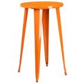 Latitude Run® Quinby 30" Round Metal Indoor-Outdoor Bar Height Table Metal in Orange | 41 H x 24 W x 24 D in | Wayfair LDER8441 43608636