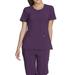 Cherokee Medical Uniforms Infinity-Round Neck Top (Size 2X) Eggplant, Polyester,Spandex