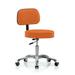 Perch Chairs & Stools Height Adjustable Exam Stool w/ Basic Backrest Metal in Orange/White | 36 H x 24 W x 24 D in | Wayfair WTBAC1-BOR