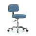 Perch Chairs & Stools Height Adjustable Exam Stool w/ Basic Backrest Metal in White/Blue | 36 H x 24 W x 24 D in | Wayfair WTBAC1-BCO