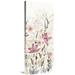 East Urban Home 'Watercolor Garden III Light' Watercolor Painting Print on Canvas Canvas/Metal in Gray/Green/Pink | 40 H x 16 W x 1.5 D in | Wayfair