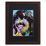 Trademark Fine Art 'George Harrison' by Dean Russo Framed Graphic Art Canvas, Wood | 18.75 H x 22.75 W x 0.75 D in | Wayfair ALI2604-W1620BMF