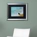Trademark Fine Art Whelk Seashell & Misty Wave Framed Photographic Print Canvas, Wood | 16 H x 20 W x 0.5 D in | Wayfair MFG0062-S1620BMF