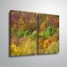 Loon Peak® 'Autumn Woods II' Photographic Print Multi-Piece Image on Canvas Metal in Green | 32 H x 48 W x 2 D in | Wayfair