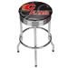 Trademark Global NHL Swivel 28.5" Bar Stool Upholstered, Steel in Gray | 29 H x 20.75 W x 20.75 D in | Wayfair NHL1005-CF