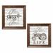 August Grove® 'Farm Life & Farm Sweet Farm' 2 Piece Graphic Art Print Set in Black/White | 0.75 D in | Wayfair 946408B2DD094F599C9B0D090677A2D4