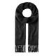 Vincenzo Boretti Scarf, classic - made of virgin wool & cashmere - uni - fringed for men and women black