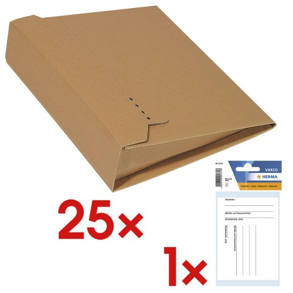 OTTO Office 25 Ordner-Versandkartons »Professional« inkl. Adressetiketten »Herma 5731« braun, 8.5x29.2x32 cm Image