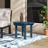 Sol 72 Outdoor™ Anette Plastic Side Table Plastic in Blue | 17 H x 27 W x 18 D in | Wayfair 7BF97C2528F64AB7B3EA81679908EB21