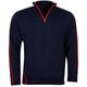 Sunderland Mens Water Repellent Zip Neck Performance Lined Sweater (XL - Chest 46-48in, Navy/Red)