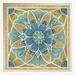 East Urban Home 'Free Bird Mexican Tiles IV' Print Canvas in Blue/Brown/Green | 11.6 H x 11.6 W x 1.5 D in | Wayfair ETUH7158 42482680
