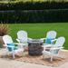 Winston Porter Nash 5 Piece Multiple Chairs Seating Group Wood/Natural Hardwoods in White | Outdoor Furniture | Wayfair