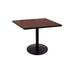 Holland Bar Stool Pedestal Dining Table Wood/Metal in Black | 30 H x 30 W x 30 D in | Wayfair 214-2230BW30SQ