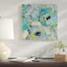 Red Barrel Studio® 'Fresh Teal Flowers III' Acrylic Painting Print Canvas in Blue/Green | 21.5 H x 21.5 W x 2 D in | Wayfair RDBA3567 44477875