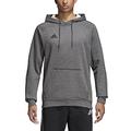 adidas Men's Core 18 Hoodie, Dark Grey Heather/Black, L