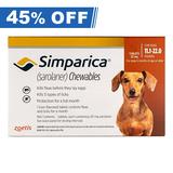 Simparica For Small Dogs (11 To 22lbs) Orange 3 Doses - 45% Off Today