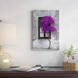 The Twillery Co.® Tree in Front of Window Purple Pop Color Pop by Panoramic Images - Print Canvas in Gray/Indigo/White | Wayfair ESHM1240 34159462