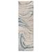 White 36 x 0.67 in Area Rug - Etta Avenue™ Karli Abstract Handmade Tufted Blue Area Rug Viscose/Wool | 36 W x 0.67 D in | Wayfair