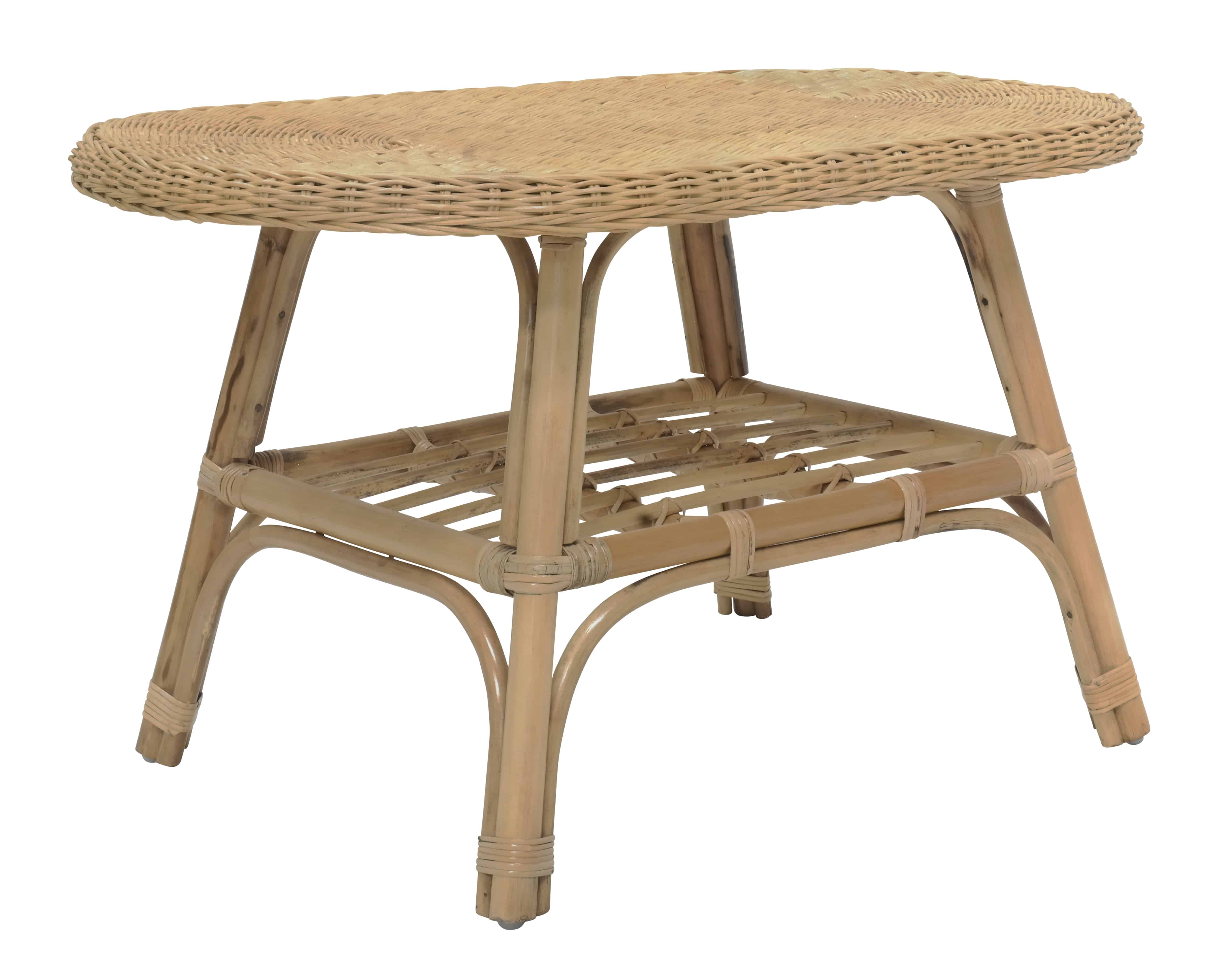 MiaMöbel Rattan Couchtisch 'Mina' honig Rattan Modern