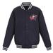 Men's JH Design Navy Columbus Blue Jackets Two Hit Poly Twill Jacket