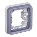 Support plaque étanche 1 poste IP55 gris Plexo composable Legrand 069681