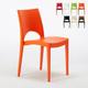 Lot de 24 Chaises Paris Grand Soleil en polypropylène Restaurant bar café Couleur: Orange