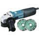 Meuleuse diam. 125 mm 1100 w ( kit d'accessoires) Makita GA5040RKDJ