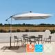 Parasol de jardin déporté carré 2.5 mètres en aluminium bars Shadow