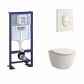 Pack wc Grohe Rapid sl + Cuvette Rimless Laufen Pro + Plaque blanche