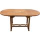 Concept-usine - Table de jardin ovale extensible teck brut 6 places kalang - brown