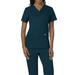 Cherokee Medical Uniforms Workwear Revolution-V-Neck Top (Size 2X) Caribbean, Polyester,Rayon,Spandex